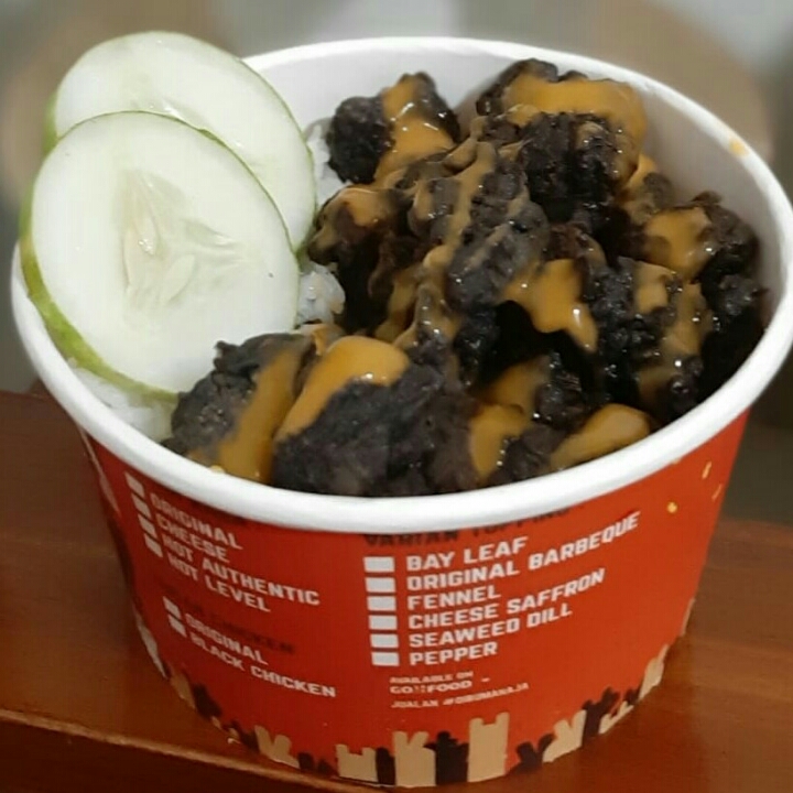 Rice Bowl Black Chicken Saus Keju