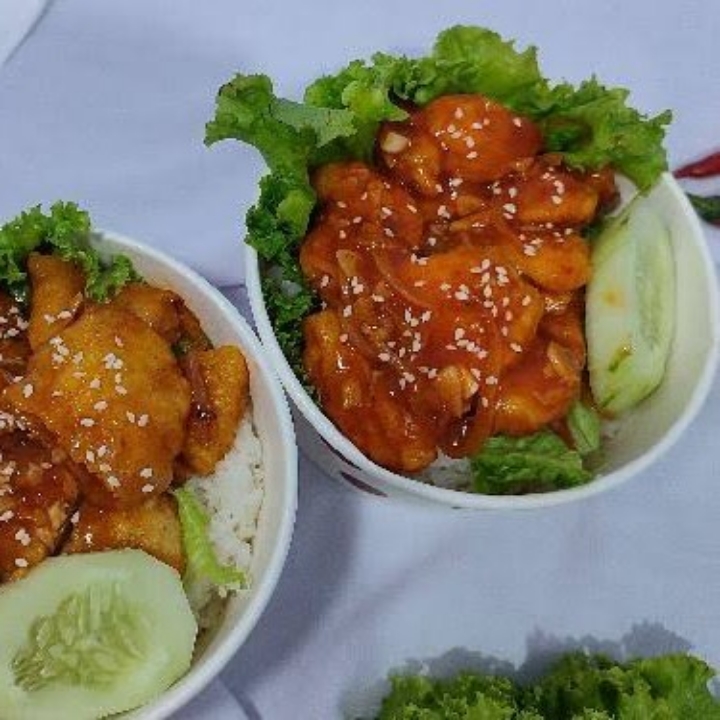 Ricebowl Ayam Saos Lada Hitam