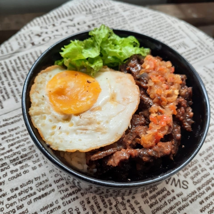 Ricebowl Beef Teriyaki Sambal  Geprek 