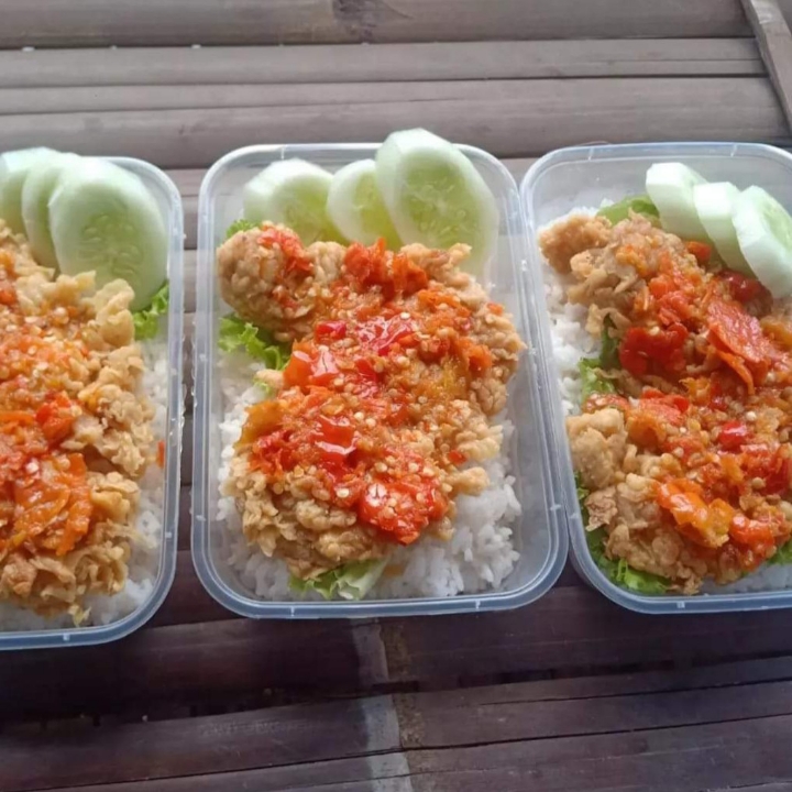 Ricebox Chicken Geprek 