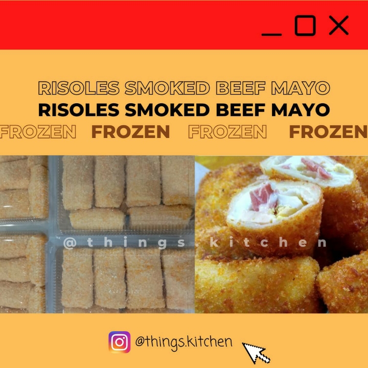 Open PO H-2 Frozen Risoles Smoked Beef Mayo Paket 10 pcs