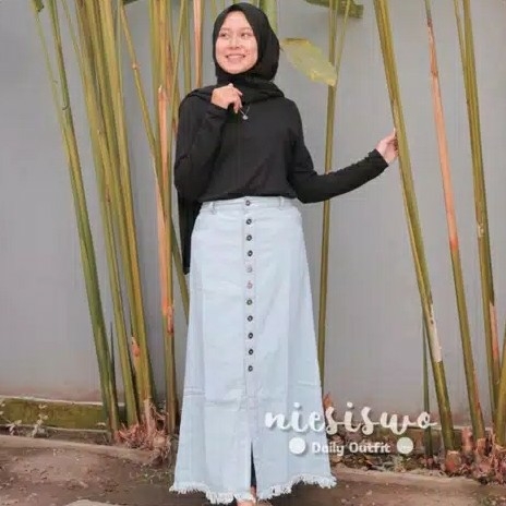 Rok Jeans Button Rumbay