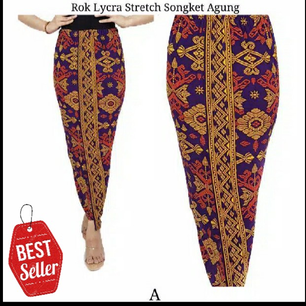 Rok Lycra Stretch Songket Agung