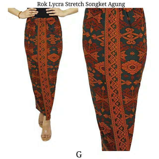 Rok Lycra Stretch Songket Agung 2