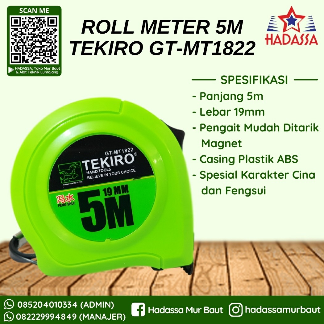 Roll Meter 5m Tekiro GT-MT1822