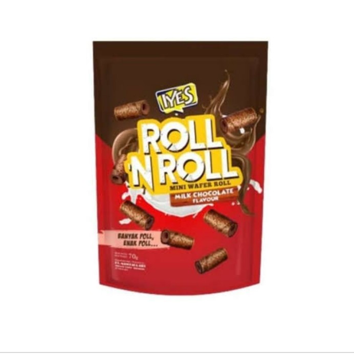 Roll N Roll Mini Wafer Roll Milk Chocolate 40g