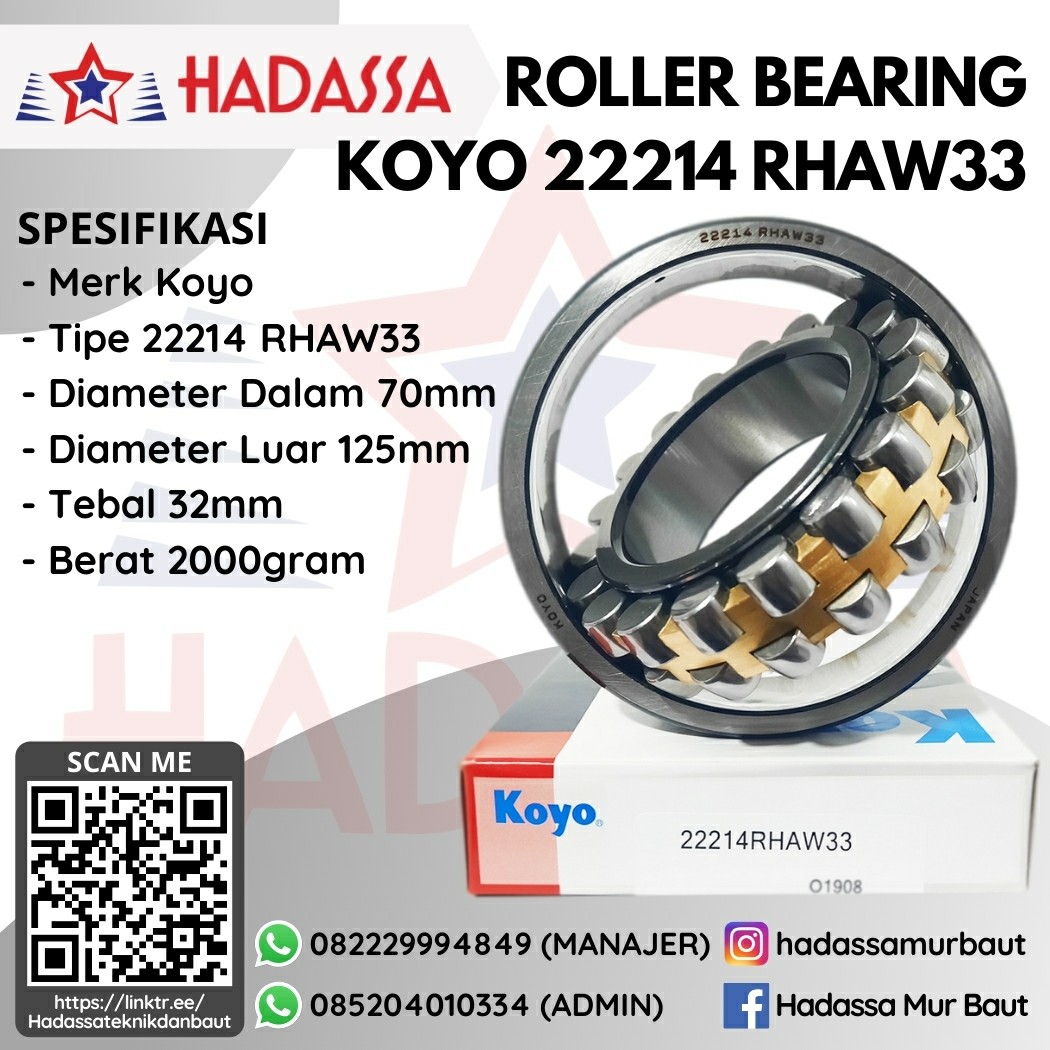 Roller Bearing Koyo 22214 RHAW33