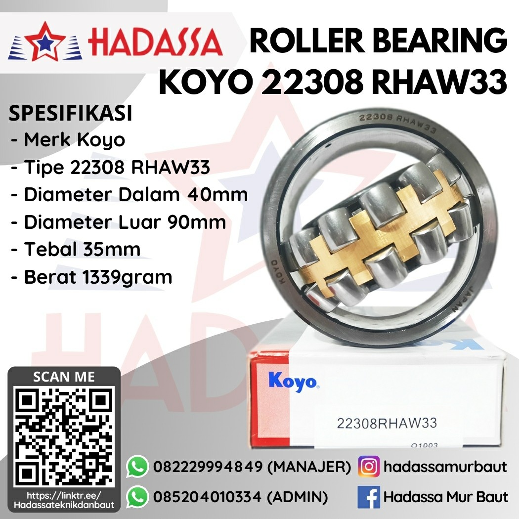 Roller Bearing Koyo 22308 RHAW33