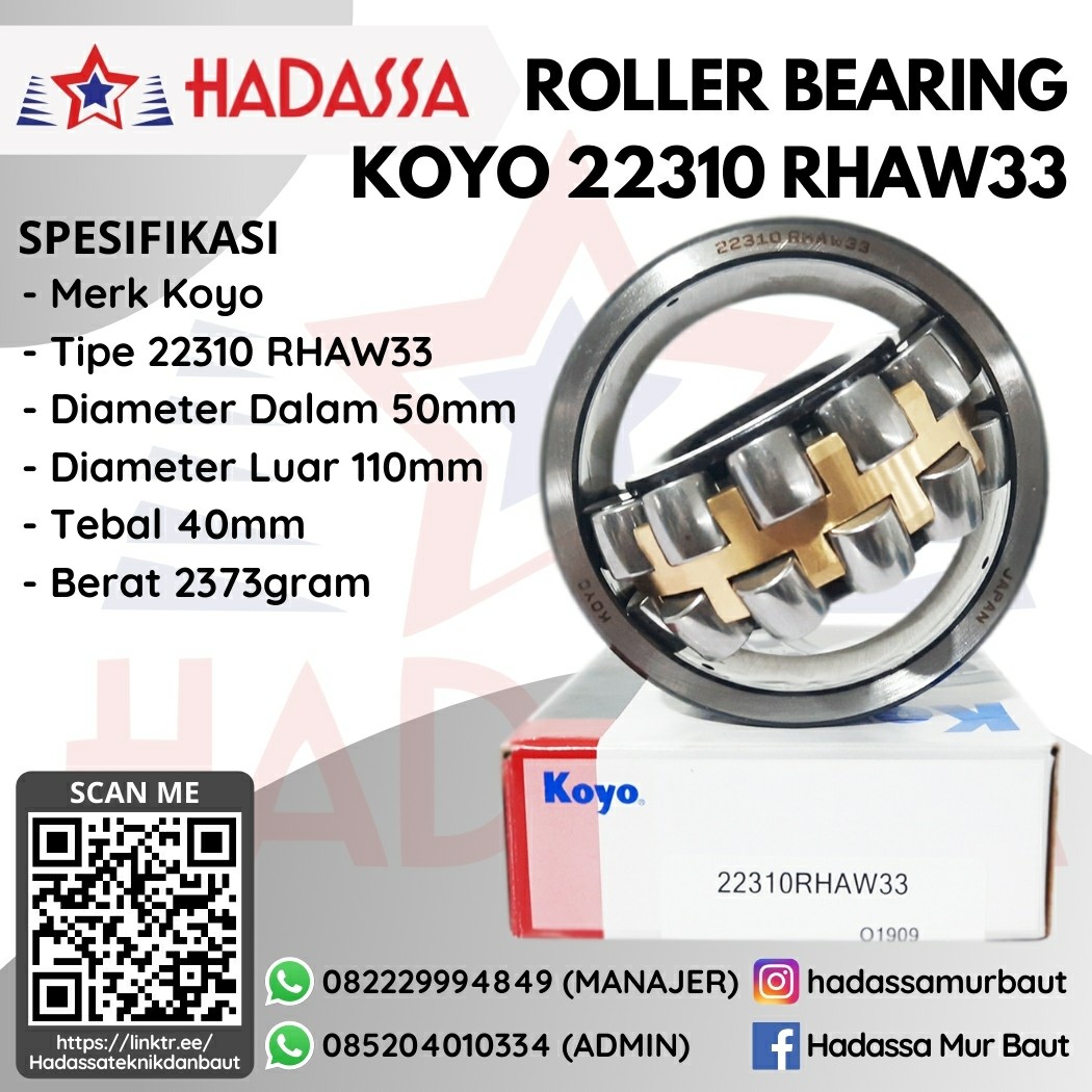 Roller Bearing Koyo 22310 RHAW33