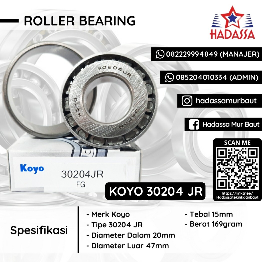 Roller Bearing Koyo 30204 JR