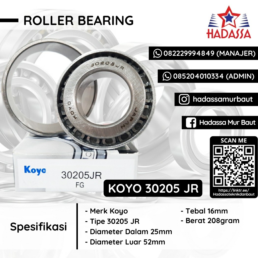 Roller Bearing Koyo 30205 JR