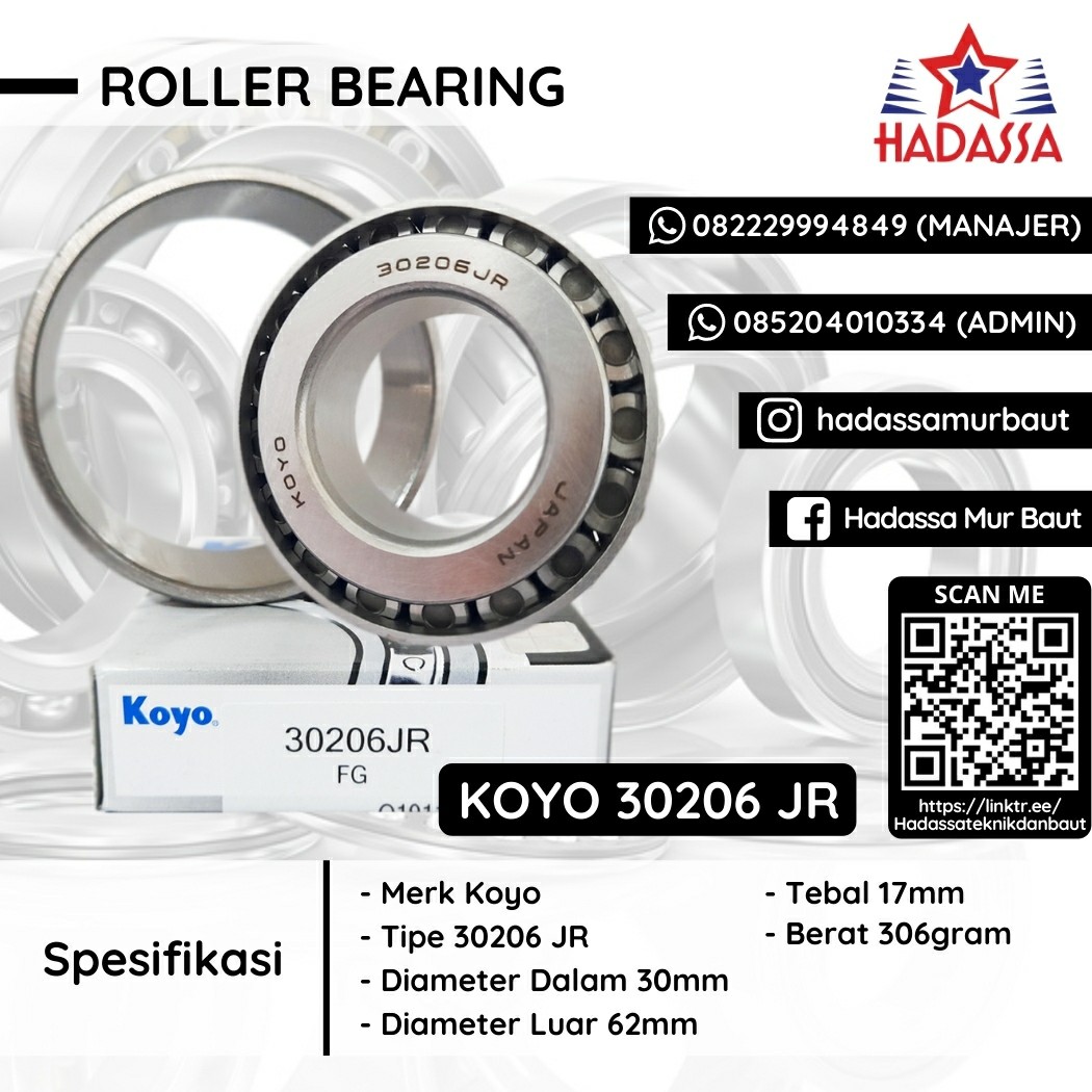 Roller Bearing Koyo 30206 JR