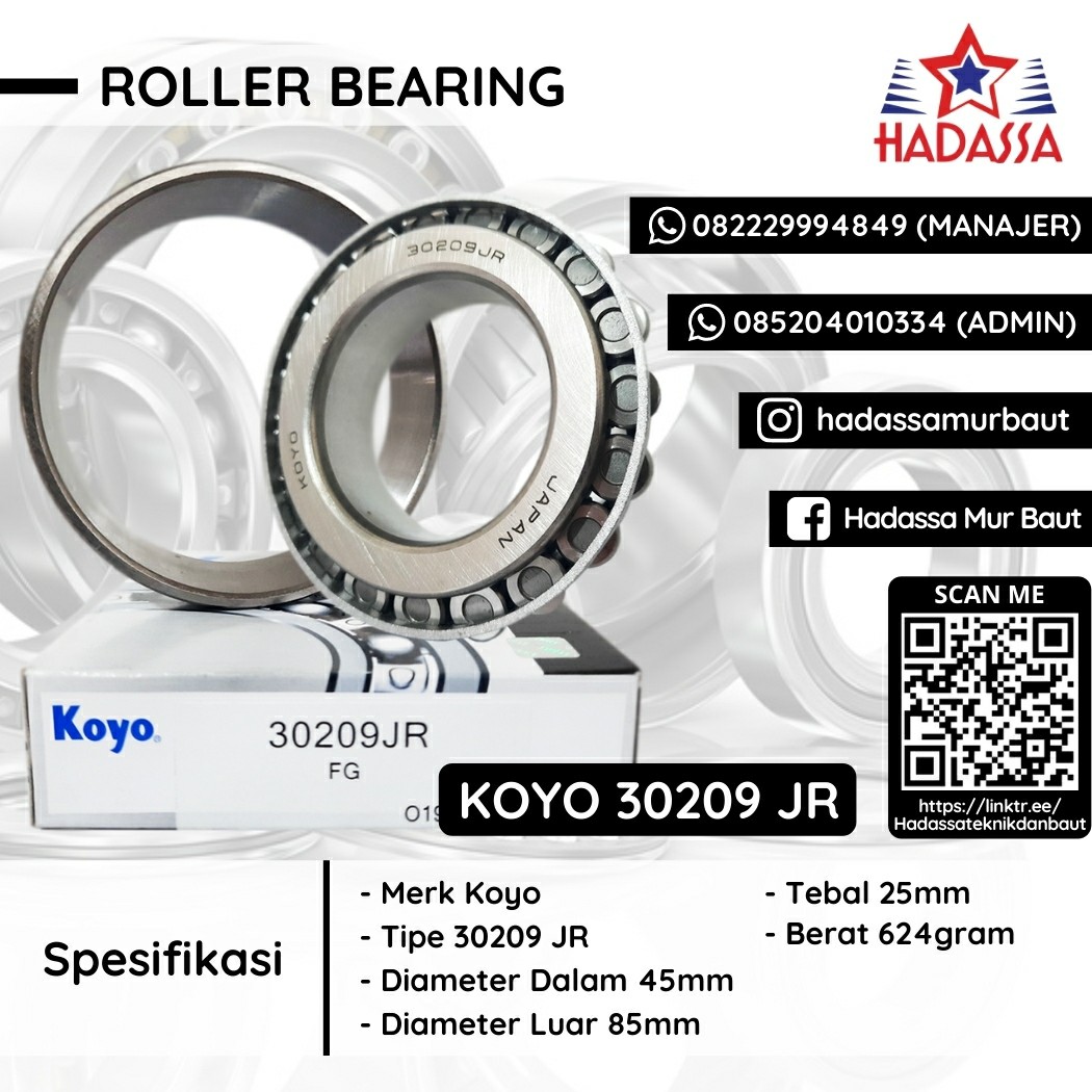 Roller Bearing Koyo 30209 JR