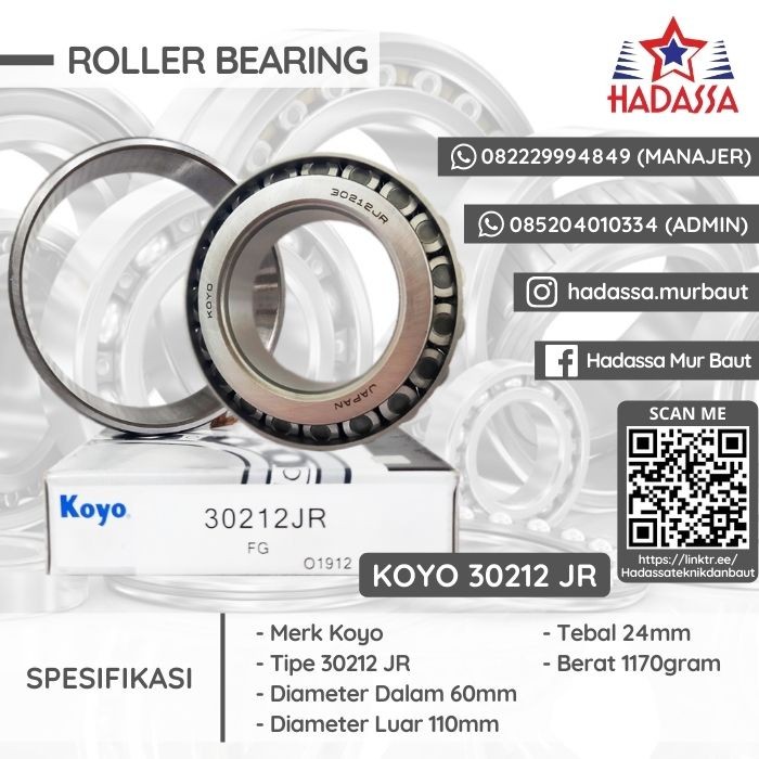 Roller Bearing Koyo 30212 JR