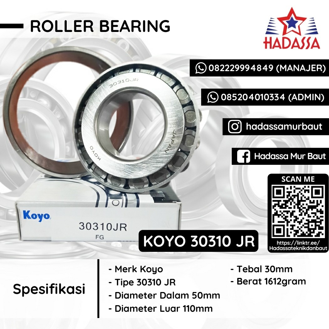 Roller Bearing Koyo 30310 JR