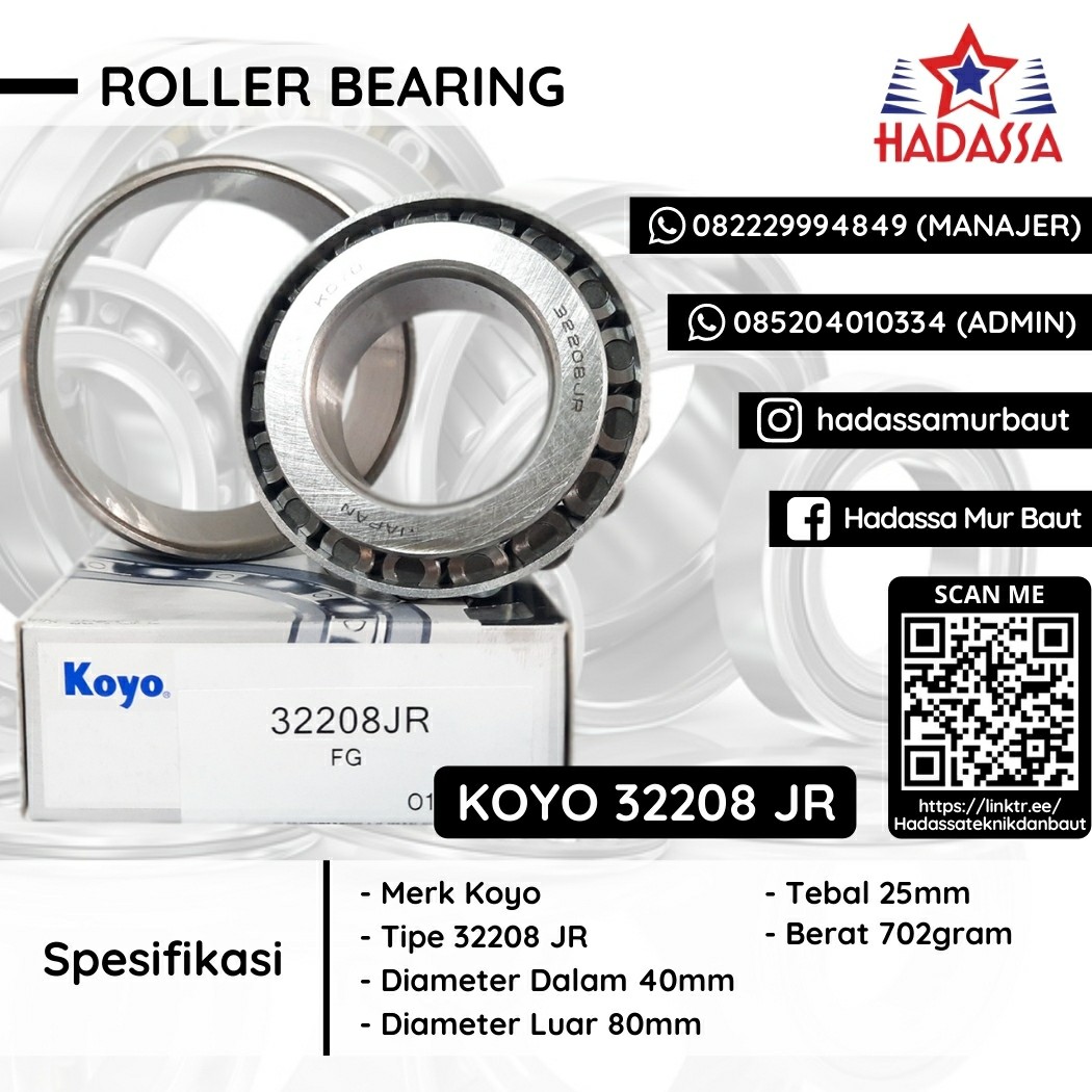 Roller Bearing Koyo 32208 JR