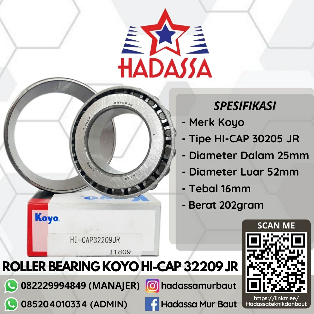 Roller Bearing Koyo HI-CAP 32209 JR