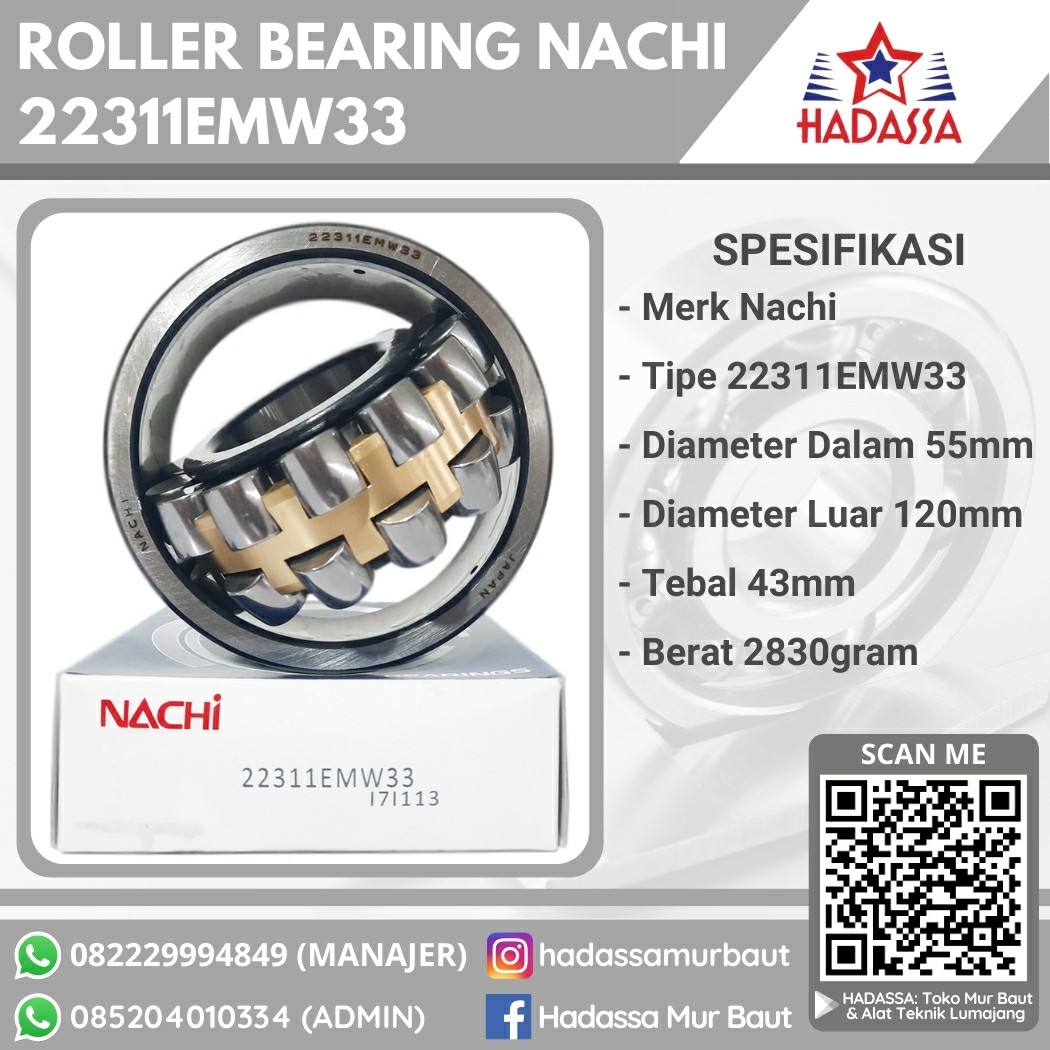 Roller Bearing Nachi 22311EMW33