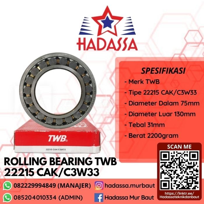 Rolling Bearing TWB 22215 CAKperC3W33