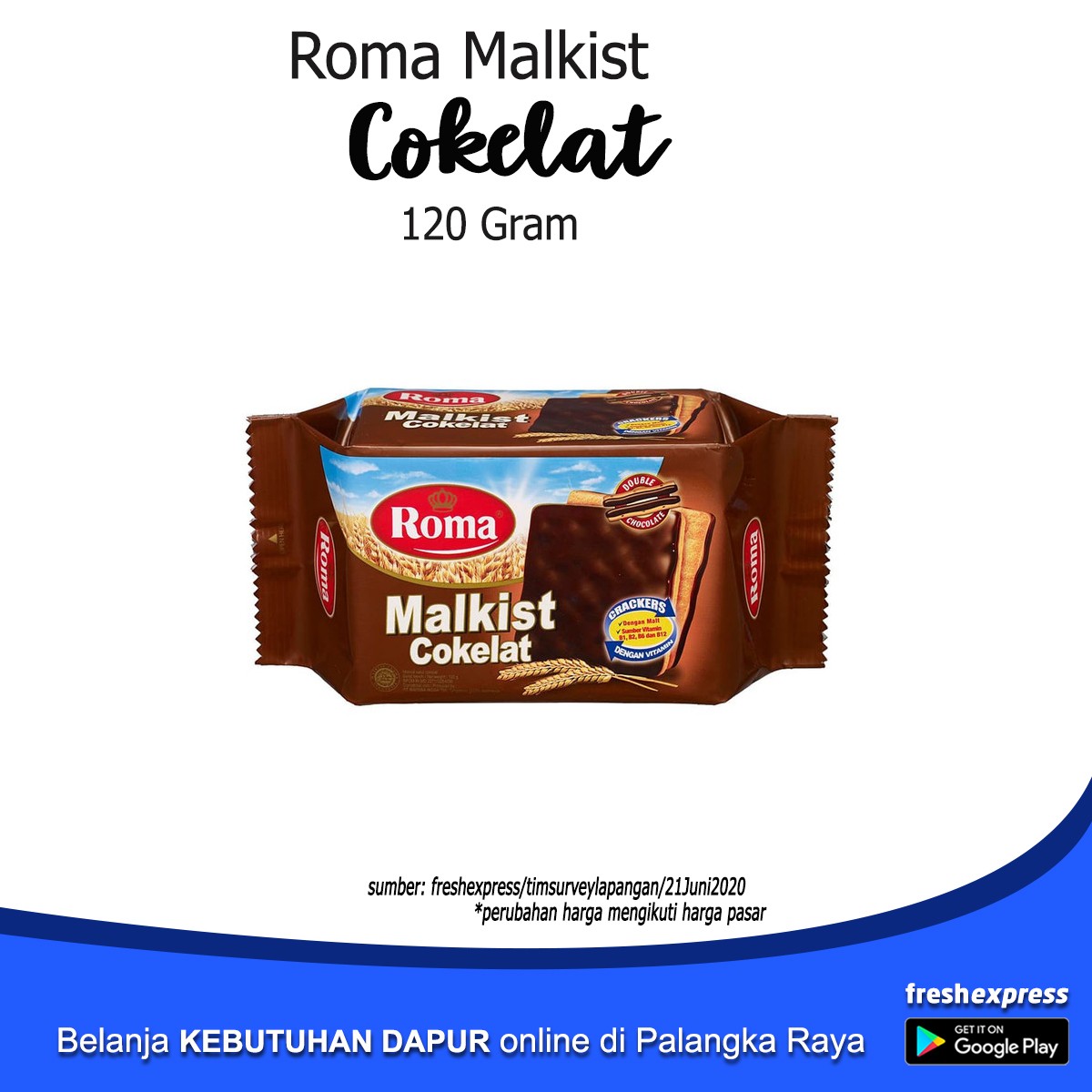Roma Malkist Cokelat 120 Gram