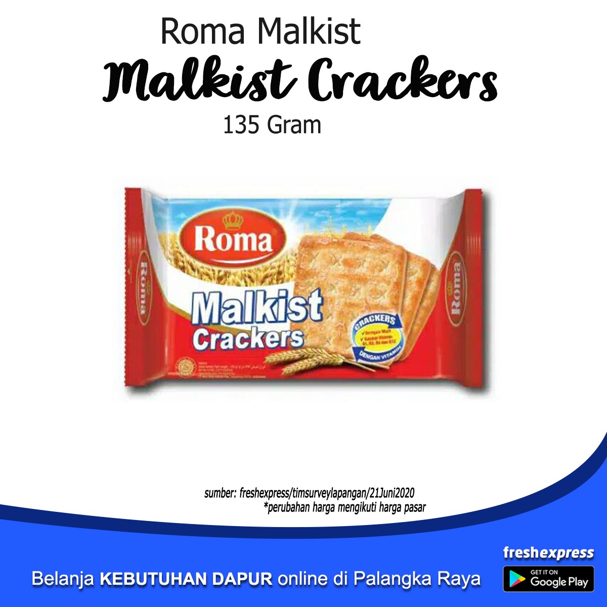 Roma Malkist Crackers 135 Gram
