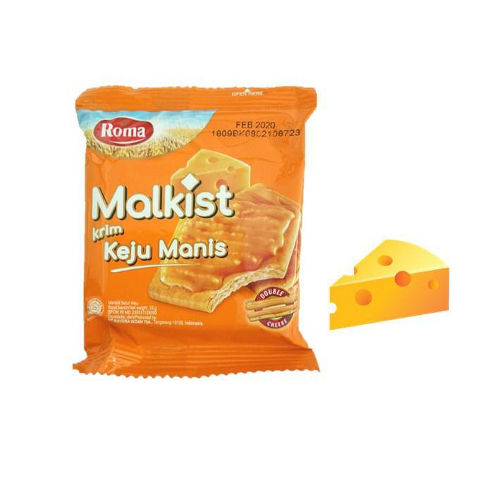 Roma Malkist Krim Keju Manis 23g