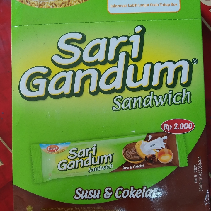 Roma Sari Gandum Sandwich Rasa Coklat