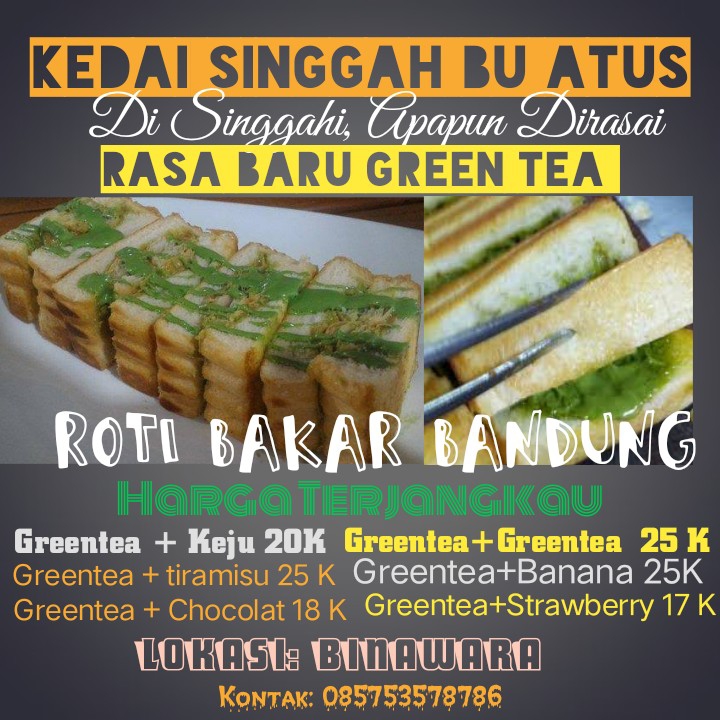 Roti Bakar Bandung Rasa Green Tea