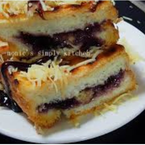 Roti Bakar Coklat Blueberry