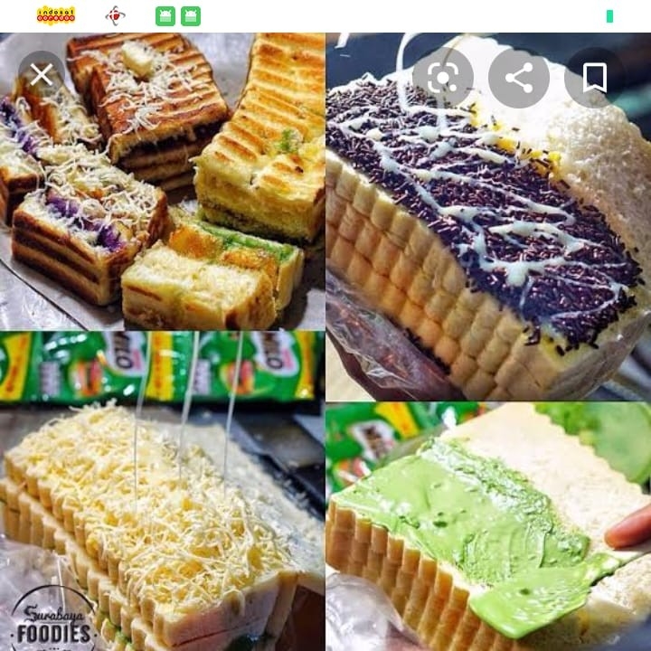 Roti Bakar Greentea Coklat