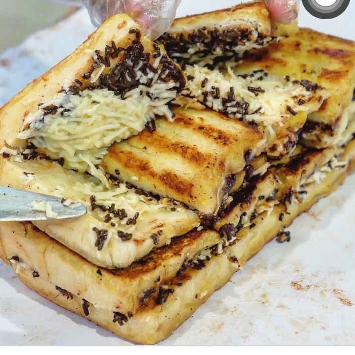 Roti Bakar Keju Kacang Cokelat