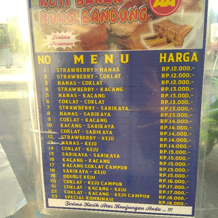 Roti Bakar Nanas Coklat