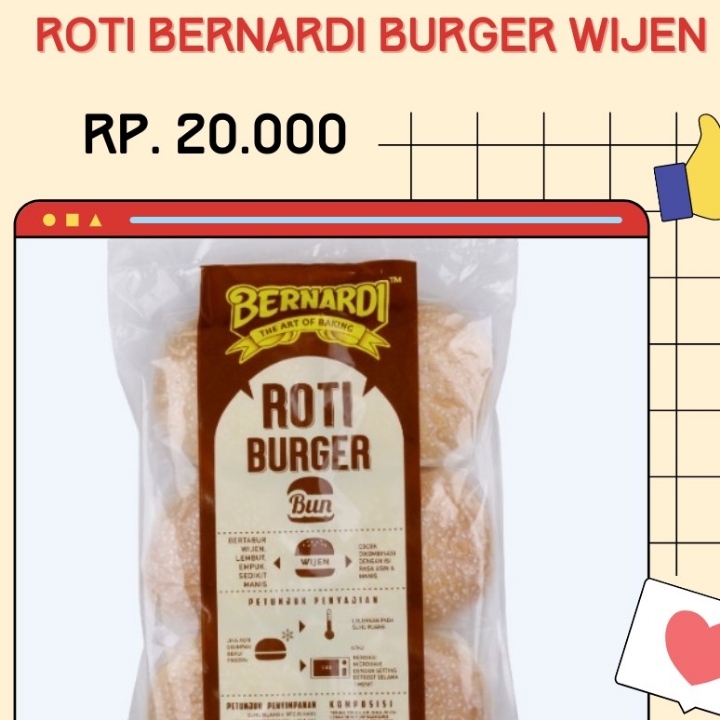 Roti Burger Bernardi  Wijen