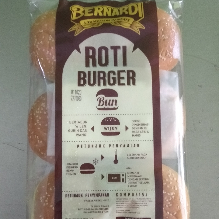 Roti Burger Wijen isi 6 Pc