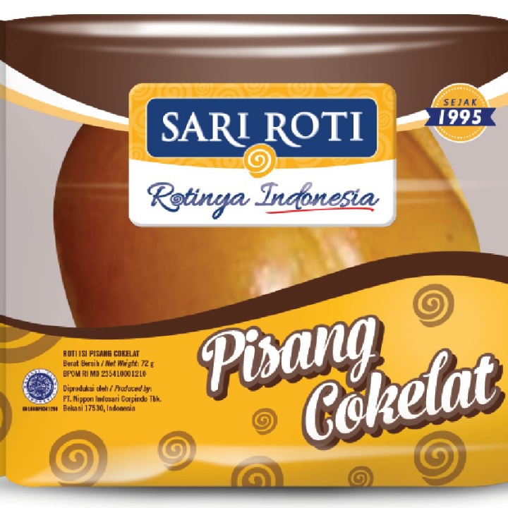 Roti Isi Pisang Coklat