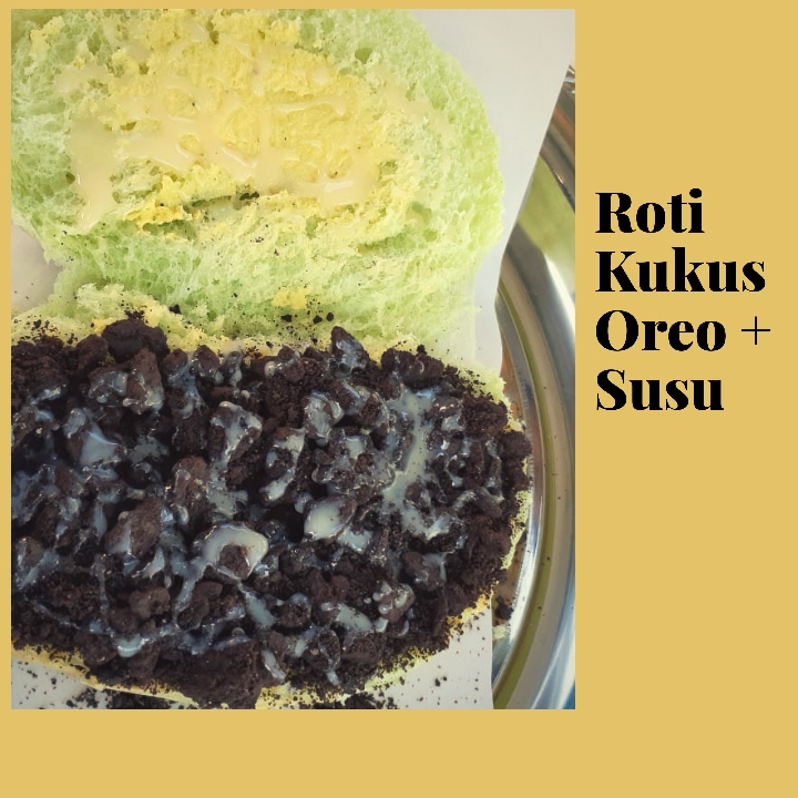 Roti Kukus Oreo with Susu