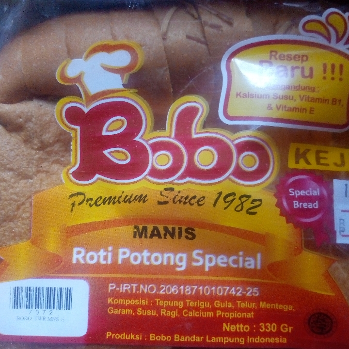 Roti Tawar Manis Bobo