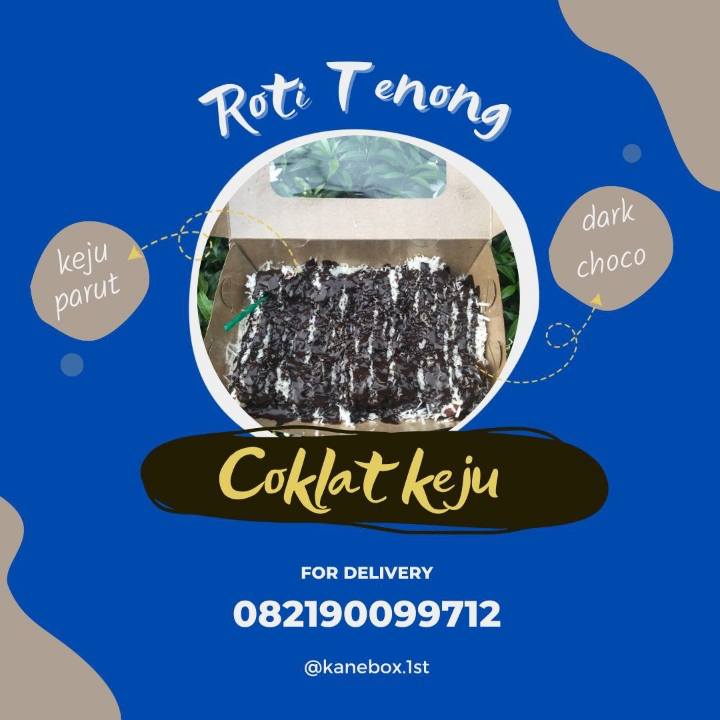 Roti Tenong Topping Coklat Keju