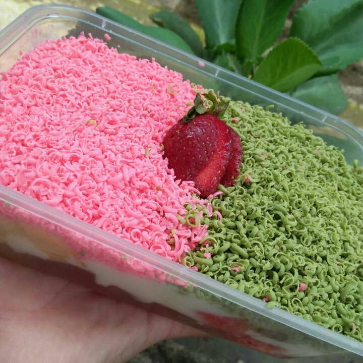 SALLAD BUAH BOX TOPPING MATCHA MIX RASBERRY