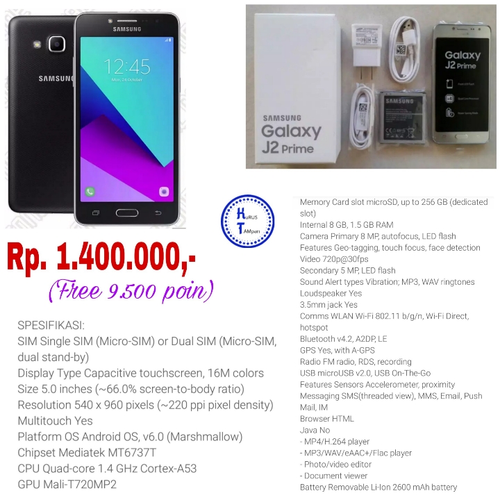 SAMSUNG GALAXY J2 PRIME