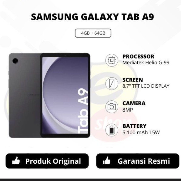 SAMSUNG TAB A9 LITE RAM 4GB ROM 64GB