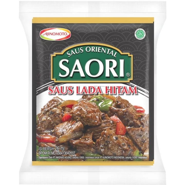 SAORI Saus Lada Hitam 1 Pack Isi 10pcs