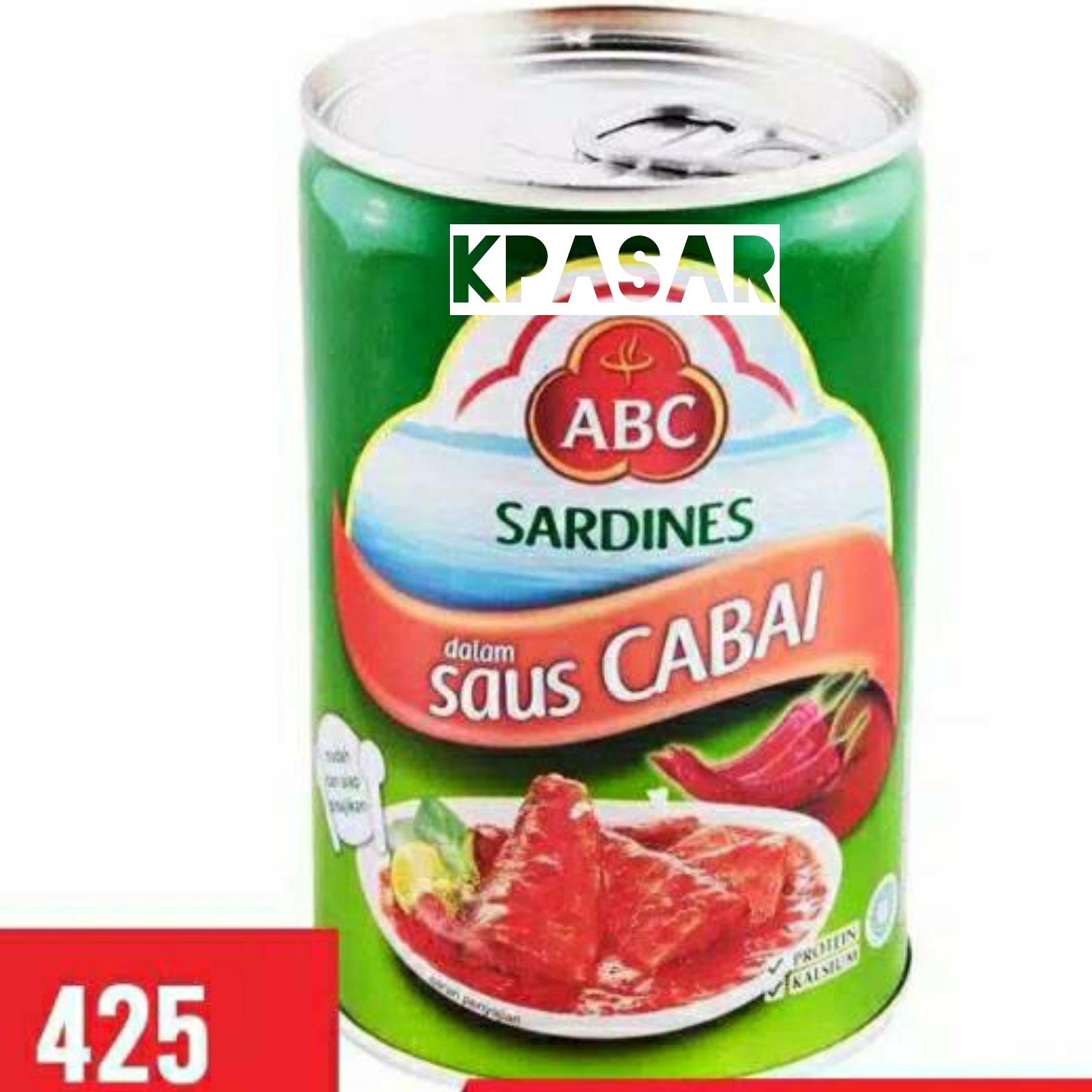 SARDINES ABC SAUS CABAI KEMASAN 425GR