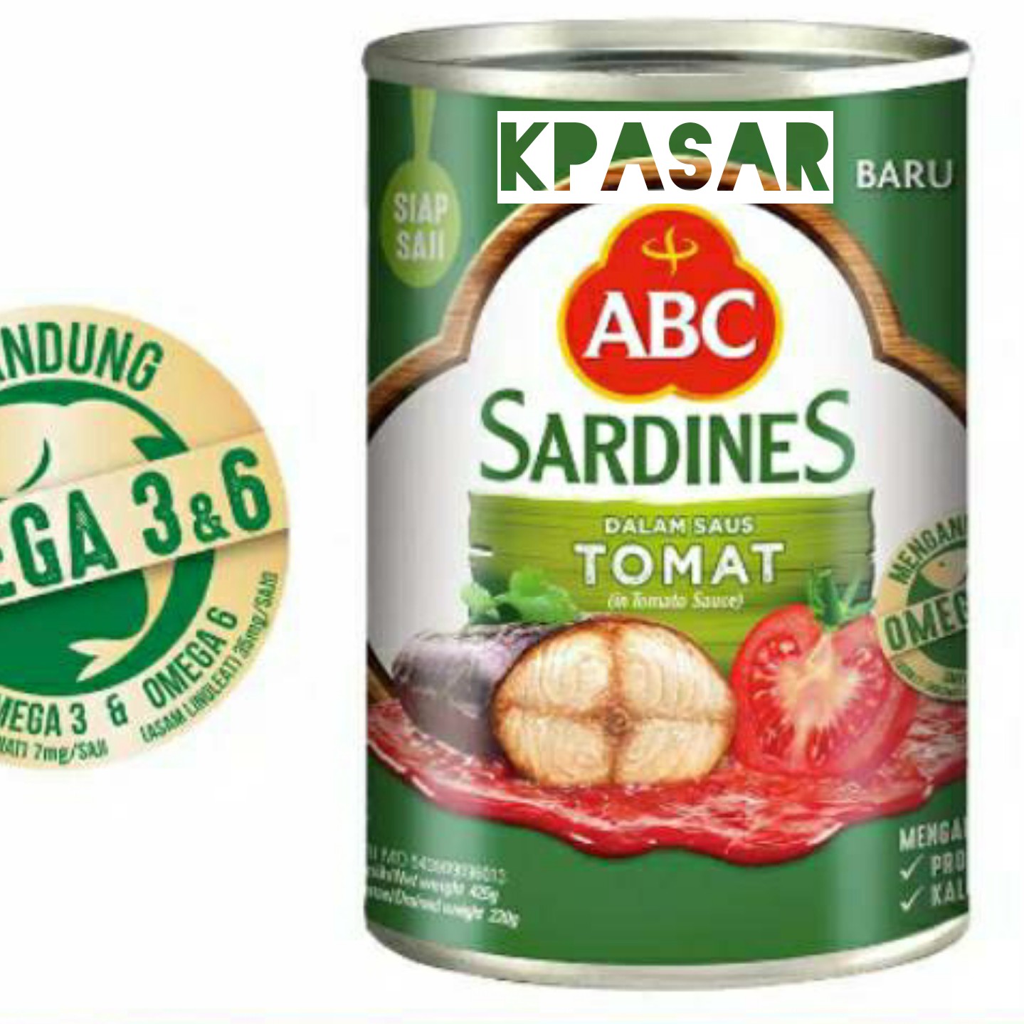 SARDINES ABC TOMAT KEMASAN 425GR