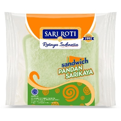 SARI ROTI Roti Sandwich Pandan Sarikaya Medan 49G