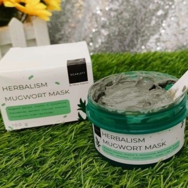 SCARLETT WHITENING HERBALISM MUGWORT MASK  3