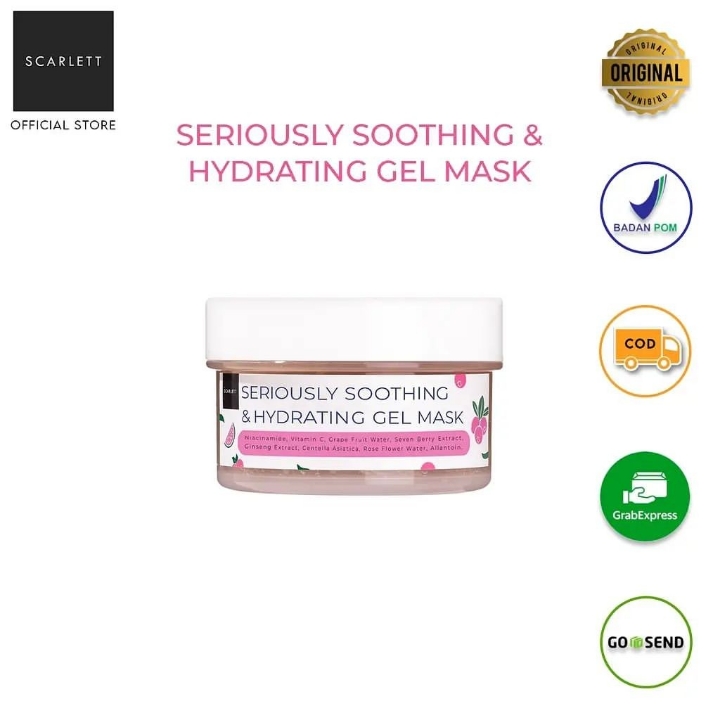 SCARLETT WHITENING SERIOUSLY SOOTHING DAN HYDRATING GEL MASK