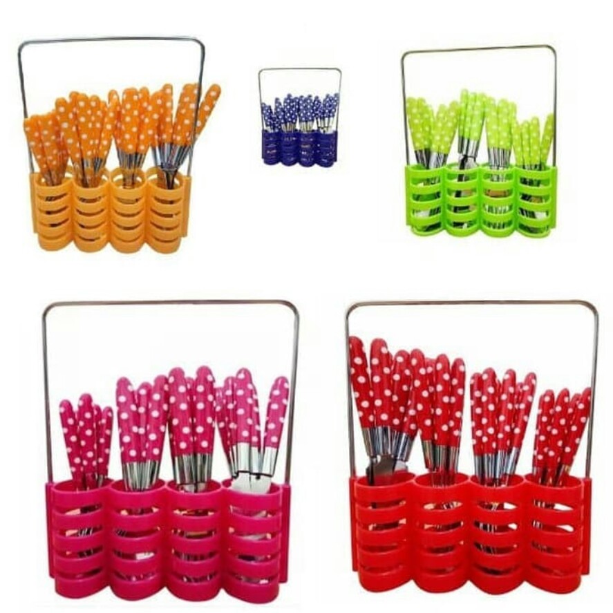 SENDOK SET POLKADOT ISI 24 PCS 4