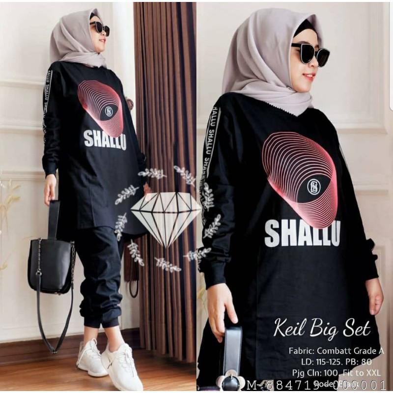 SET PAKAIAN WANITA SETELAN SHALUAL CASUAL 3