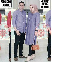 SETELAN MUSLIM COUPLE POLOS DENIM